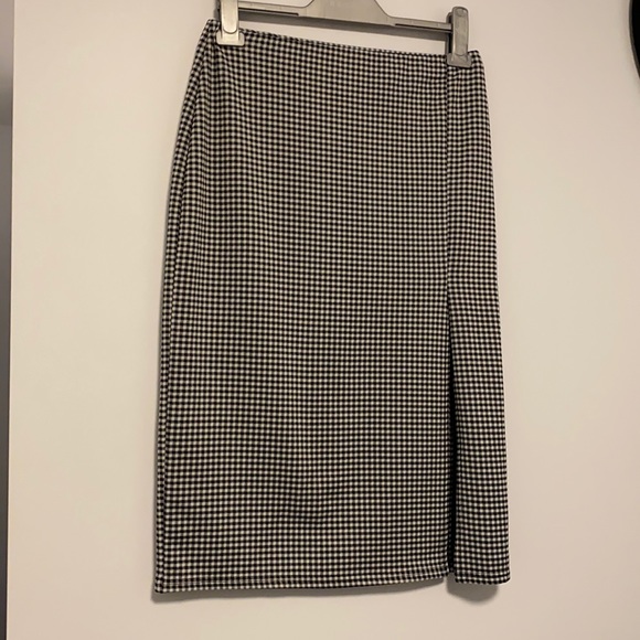 gingham midi skirts